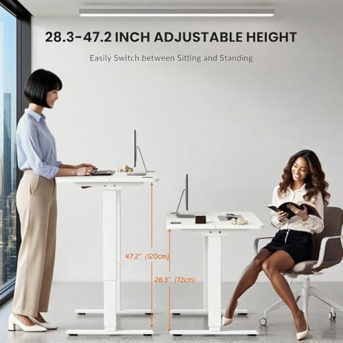 Qidbeld Dual Motor Standing Desk Frame with 330 lbs, Electric Adjustable Legs, Compatible Desktop Size 40″-90″, 3 Memory Height Settings Stand up Desks Frame Workstation, Black Frame Only Qidbeld
