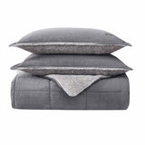 Eddie Bauer - Queen Comforter Set, Microsuede Bedding with Soft Sherpa Reverse, 3 Piece Bed Set with Matching Pillowcases (Sherwood Grey) Eddie Bauer