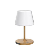 WEILAILUX Outdoor Battery Operated Table Lamp Waterproof, 4000mAh Cordless Rechargeable, Touch Dimmable Desk Lamp, LED Night Light for Patio Camping Restaurant Home, H9.6in, Wood Grain WEILAILUX