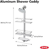 OXO Good Grips 3-Tier Aluminum Shower Caddy OXO
