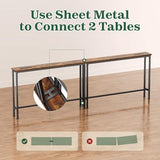 SUPERJARE 78.8 inch Narrow Console Table with Outlet, Sofa Tables, Behind Couch Table, Long Entryway Tables with Charging Station, for Living Room, Rustic Brown SUPERJARE
