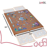Jumbl 1000-Piece Puzzle Board | 23” x 31” Wooden Jigsaw Puzzle Table with 4 Removable Storage & Sorting Drawers | Smooth Plateau Fiberboard Work Surface & Reinforced Hardwood | for Games & Puzzles Jumbl
