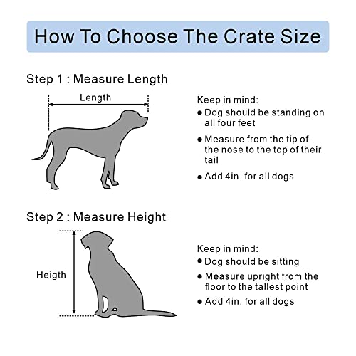 beeNbkks Furniture Style Dog Crate End Table, Double Doors Wooden Wire Dog Kennel with Pet Bed, Decorative Pet Crate Dog House Indoor Medium Large beeNbkks