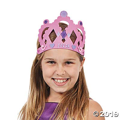 DIY Foam Princess Crown Kits - Makes 12 Tiara Crowns - Party Crafts and Activity Kits for Kids Fun Express