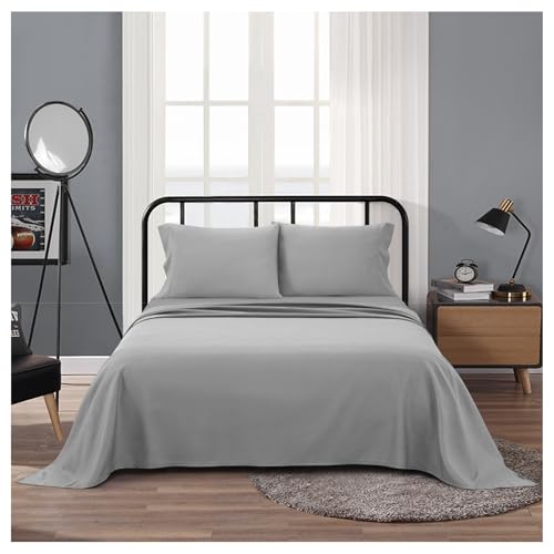 Heritage Kids 4-Piece Full Sheet Set,Grey,Includes Top Sheet, Fitted Sheet & 2 Pillowcases,Ultra-Soft Microfiber Kids Bed Sheet Set Heritage Kids