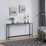 SEI Furniture Darrin Narrow Mirrored Top Console Table, 56", Black SEI Furniture