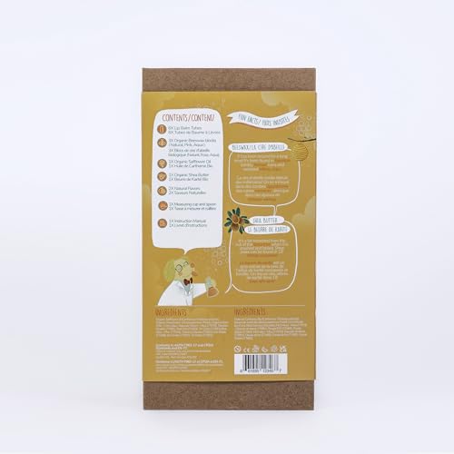 Kiss Naturals - Lip Balm Making Arts & Crafts Kit for Kids - with Organic Safflower Oil, Beeswax, Shea Butter - Stem DIY Body Care - Make 6 Lip Balms - Birthday, Holiday Gift for Girls & Boys Kiss Naturals