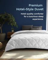 ViscoSoft Twin/Twin XL Down Alternative Comforter – All Season Cooling Breathable Microfiber Duvet Insert, Soft Quilted Reversible Blanket, White ViscoSoft