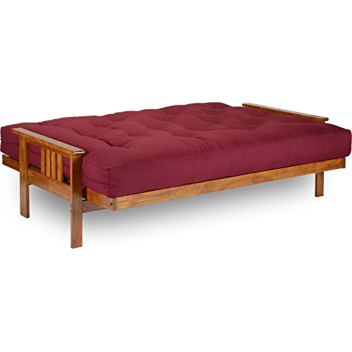 Nirvana Futons Stanford Wood Futon Frame - Queen Size (Frame Only), Transform to 3 Positions - Sofa, Lounger, Bed Nirvana Futons