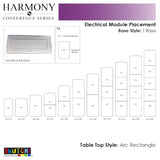 14 Person Arc Rectangle Conference Table with Power & Data | Matte Black Metal T-Bases | Harmony Series Modular Meeting Tables for Offices, Conference Rooms, and Homes | Asian Night - 14ft SKUTCHI DESIGNS INC.
