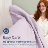 Full Fitted Bed Sheet - Bottom Single Fitted Sheet Only - Ultra-Soft Hotel Luxury Bedding w/ 8-16 Inch Deep Pockets - Breathable & Wrinkle Free - Easy-Care, Fade & Shrink Resistant - Light Lavender CGK Unlimited
