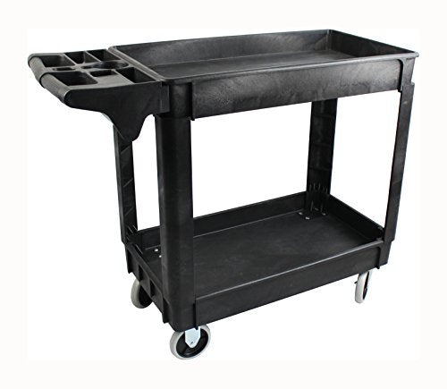 MaxWorks 80855 500-Pound Service Cart With Two Trays (40" x 17" Overall Dimensions) - WoodArtSupply