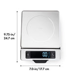 OXO Good Grips 11-Pound Stainless Steel Food Scale with Pull-Out Display OXO