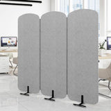 Natwind 3 Panel 73.2 x 71 inch Office Room Privacy Protect Space Divider Portable Partition,Wall Folding Cubicle Indoor Freestanding Acoustic Partition Temporary for Office Room Natwind