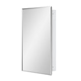 IDYLLOR Plastic Medicine Mirror Cabinet for Bathroom 16 x 26 inch, Surface and Recessed Mount IDYLLOR