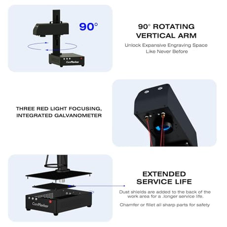 ComMarker B4 30W Fiber Laser Engraver,LightBurn Compatible Laser Engraving Machine with 2Lens,Fiber Laser Marking Machine for Jewelry,Sliver,Gold,Tumblers ComMarker