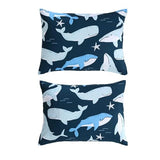 Nautica Kids - Finnian Whales Navy Kids Comforter Set, Soft Bedding with Matching Shams & Throw Pillow, 4-Piece, Navy, Full/Queen Nautica