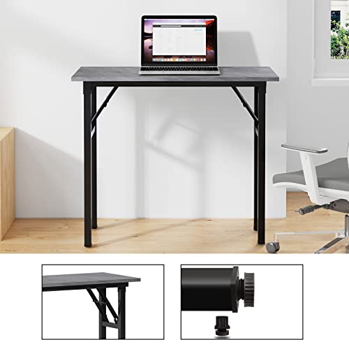 Need Small Desk 31 1/2" No Assembly Foldable Writing Table,Sturdy and Heavy Duty Folding Computer Desks for Small Space/Home Office/Dormitory AC5LB(80 * 40) Need