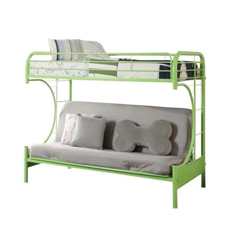 Acme Furniture Eclipse Twin Over Full Futon Bunk Bed in Green Acme
