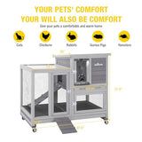 Aivituvin Rabbit Hutch / House Large Bunny Cage, Indoor Outdoor (Style1) Aivituvin