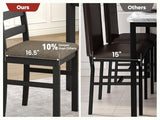 Sophia & William 5 Piece Dining Table Set for 4, Faux Marble Kitchen Table and Chairs Set, Solid Wood Farmhouse Dinner Table Set,Venatino White Marble & Black Sophia & William
