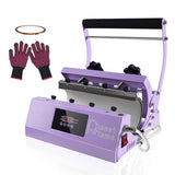 PlanetFlame Tumbler Heat Press Machine 110V Tumbler Mug Press for 30oz 20oz 16oz Sublimation Straight Skinny Tumblers Glass Jar Cans & 11-15oz Mugs, DIY Cup Heat Press Transfer Print, Purple PlanetFlame