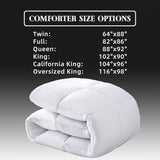 DOWNCOOL Comforters Twin Size, Duvet Insert, White All Season Duvet, Lightweight Quilt, Down Alternative Hotel Comforter with Corner Tabs (White, Twin 64x88 Inches) DOWNCOOL