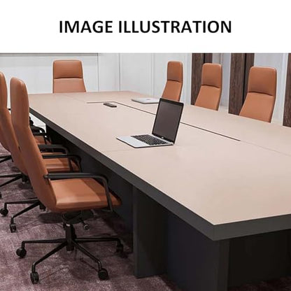 13FT Large Modern Conference Table, Extra-Thick Rectangular Table, Sleek Minimalist Boardroom Meetings Room Table for Office Home Furniture Negotiations (Wood, 157" L*59" W*29.5" H) - WoodArtSupply