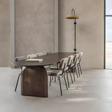 LAKIQ Oval Solid Wood Dining Table Farmhouse Wooden Meeting Room Conference Table Rectangle Office Writing Desk - Table Only - Without Chairs (Natural, 63" L x 31.5" W x 29.5" H) LAKIQ