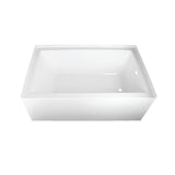 Kingston Brass Aqua Eden VTAP603622R 60-Inch Acrylic Alcove Tub with Right Hand Drain, White Kingston Brass