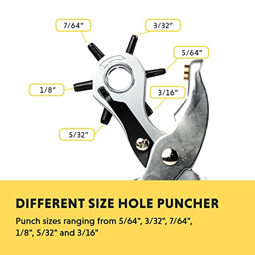 General Tools Revolving Punch Pliers 73 - 6 Multi-Hole Sizes For Leather, Rubber, & Plastic - Hobbies & Crafts General Tools