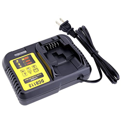 Biswaye DCB112 DCB115 20V Max Charger Charges All DCB201 DCB204 DCB606 DCB609 DCB207 DCB206 DCB203 DCB200 DCB120 DCB127 12V Max, 20V Max and 60V Max Li-Ion Cordless Tool Battery Packs - WoodArtSupply