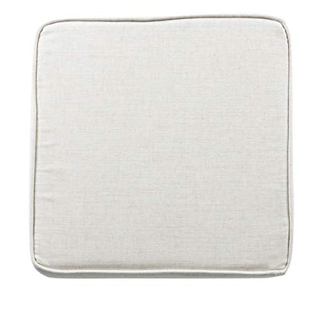 Homepop Home Decor | K7342-F2067 | Classic Square Storage Ottoman with Lift Off Lid | Ottoman with Storage for Living Room & Bedroom, Cream Woven HomePop