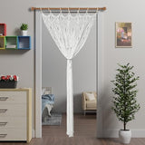 Atsweetlife Macrame Curtain Handmade Boho Doorway Curtains,Backdrop Panel Hippie Door Hanging Wedding Decor Curtain Divider Bohemian Cover Bedroom (Natural, 90×200cm/35×79in, Gradient) Atsweetlife