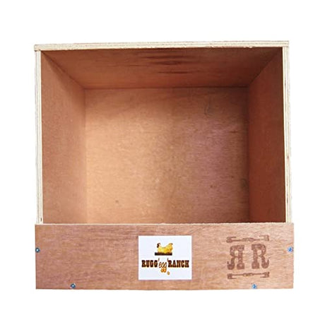 Rugged Range Products Studio 12 x 12 x 12 Inch Flat Wooden Single Compartment Chicken Coop Interior Poultry Bird Egg Animal Nesting Box Roosting Cubby Rugged Ranch
