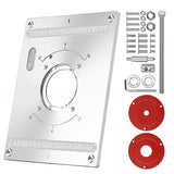 Aluminum Router Plate for Woodworking, Router Table Insert Plate Aluminum Router Insert Plate Router Table Mounting Plate with 2 X Router Table SSEHCWAN