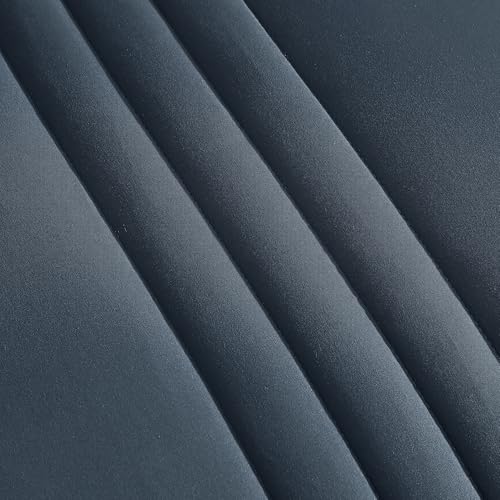 Monbix Queen Comforter Set - 7 Pieces Blue Gray Bed in a Bag Queen Bedding Sets with Comforters, All Seasons Comforter Bed Set with Sheets,Pillowcases & Shams Monbix