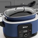 Ninja Foodi PossibleCooker PRO 8.5 Quart Multi-Cooker, with 8-in-1 Slow Cooker, Dutch Oven, Steamer & More, Glass Lid & Integrated Spoon, Nonstick, Oven Safe Pot to 500°F, Navy (Blue) Ninja