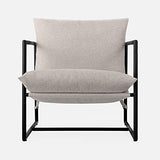 ZINUS Aidan Sling Accent Chair, Metal Framed Armchair with Shredded Foam Cushioning, Oatmeal Zinus