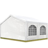 TOOLPORT Party Tent 16x16 ft Garden Tent Canopy PE 450 N Tarpaulin 100% Waterproof White TOOLPORT