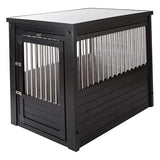 New Age Pet ECOFLEX InnPlace Dog Crate & End Table, Indoor Furniture Style Pet Kennel for Small, Medium, Large & XL Dogs, Durable Composite, Espresso Black, Large New Age Pet