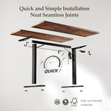 Klicelor Electric Standing Desk 48 Inch, Height Adjustable Desk for Home Office, Sit Stand Up Rising Computer Table with Memory Preset, Rustic Brown Klicelor