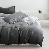 Luxlovery Grey Gradient Comforter Set Queen Grey and White Bedding Set Full Men Women Minimalist Bedding Set Light Gray Soft Breathable Blanket Quilts Gradient Comforter Set Luxlovery