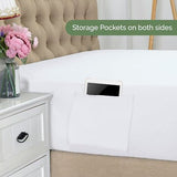 Elegant Comfort 1500 Premium Hotel Quality 18-24 Inches Deep - Extra Deep Pocket Single Fitted Sheet for High Mattress, Luxury and Softest, Smart Pocket - Wrinkle Free, King, White Elegant Comfort