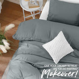 Utopia Bedding Duvet Cover Set with Pillowcases- 2 Pieces Bedding Duvet Cover with Zipper Closure - 1 Duvet Cover with 1 Pillow Sham - Soft Brushed Microfiber (Twin/Twin XL, Grey) Utopia Bedding