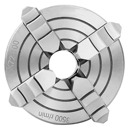 Lathe Chuck, Wood Lathe Chuck 4 - Jaw Independent Reversible 4inch SANOU K72-100 Metal Lathe Chuck Turning Machine Accessories Brrnoo