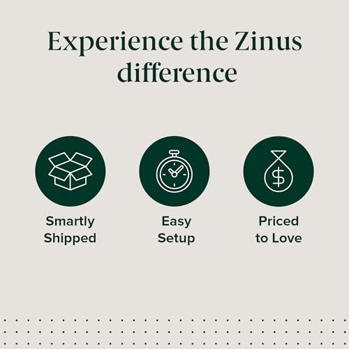 Zinus Billie Platform Bed Frame, Four Underbed Storage Drawers, Height Adjustable Headboard, Upholstered Style, King Zinus