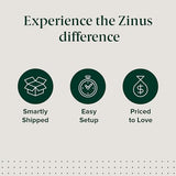 Zinus Billie Platform Bed Frame, Four Underbed Storage Drawers, Height Adjustable Headboard, Upholstered Style, King Zinus