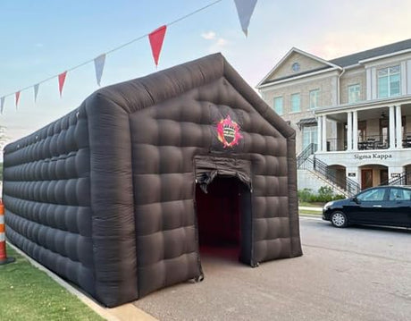 Large Black Inflatable Cube Disco Tent Square Gazebo Event Room Big Mobile Portable Night Club Party Pavilion for Backyard/Outdoor Events(23ftx16.5ft) Vinfgoes