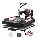 VEVOR Heat Press Machine, 5 in 1 Heat Transfer Machine with 30 oz Tumbler Press, 15 x 15 inch, 360° Swing Away Digital T-Shirt Pressing Machine, Teflon Coating, for T-Shirts/Mugs/Hats/Plates, Black VEVOR